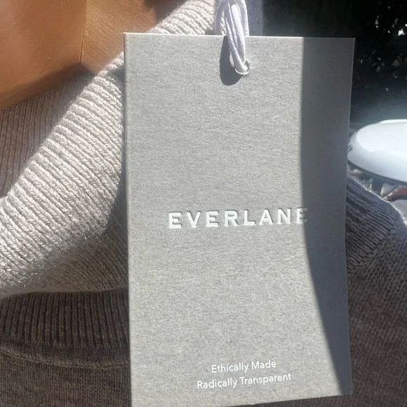 Everlane women's Turtleneck Sweater Dress in Light Brown - Picture 4 of 7